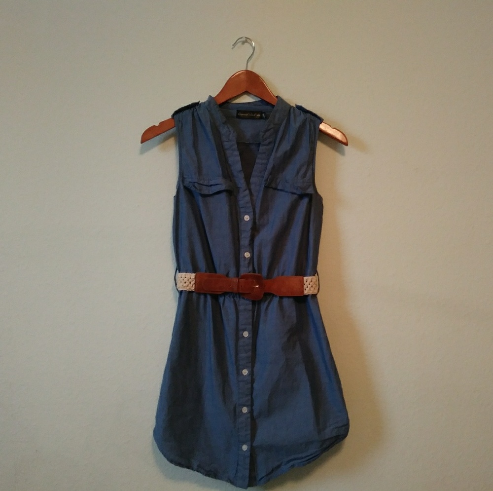 Blue Dress w/ Belt